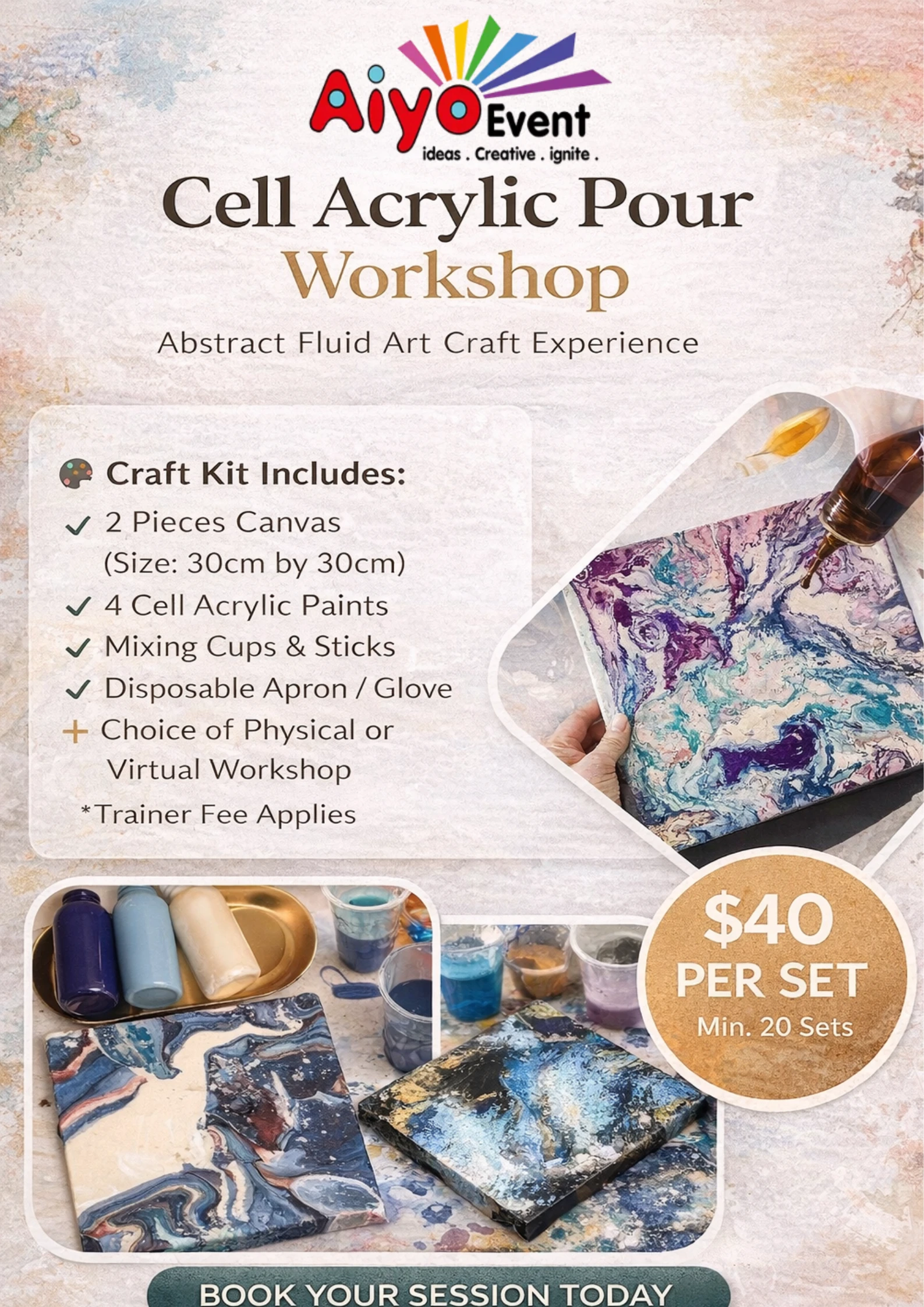 Cell Acrylic Pour